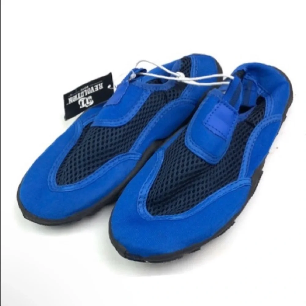 Boys Water Shoes Aqua Socks Blue Tread Summer Swim